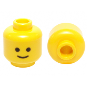 Minifiguur Hoofd Standaard Glimlach verzonken nop Yellow